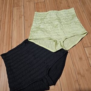Elegant Black and Light Green Women's Panties